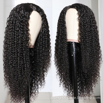 Wholesale 100% Brazilian Human Hair Hd Transparent Swiss Full Lace Wig,Curly Cuticle Aligned Lace Front Wig,360 Lace Frontal Wig